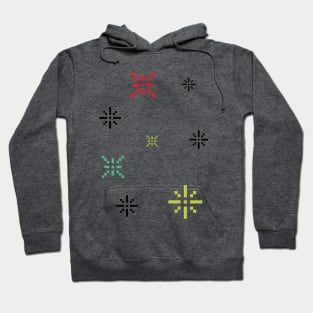 8 bit stars / shine / pop pattern Hoodie